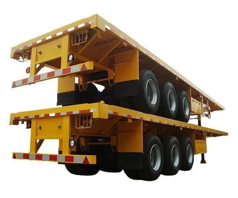 Camion 3 essieux 40 pieds conteneur semi-remorque lit plat semi-remorque avec suspension pneumatique
