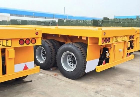 Charge utile maximale 20T-80T 40 ft 2 3 essieux semi-remorque à plat pour le transport sur de longues distances