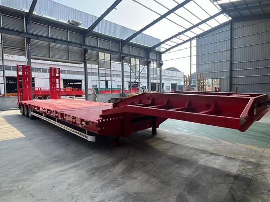 Semi-remorque de haute capacité de 60 à 120 tonnes à cheville basse avec une bonne capacité et 3-5 essieux