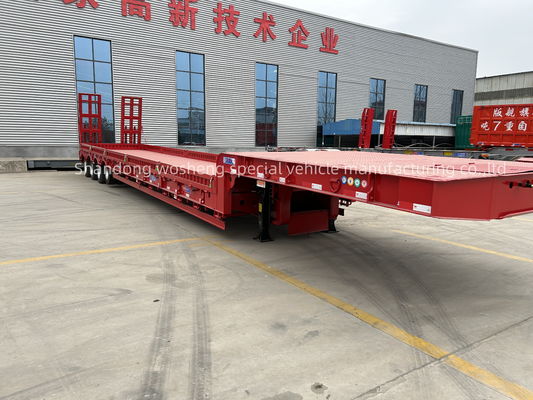 Semi-remorque de haute capacité de 60 à 120 tonnes à cheville basse avec une bonne capacité et 3-5 essieux