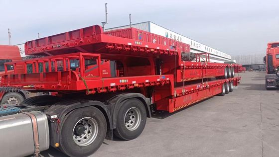 Semi-remorque de haute capacité de 60 à 120 tonnes à cheville basse avec une bonne capacité et 3-5 essieux