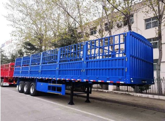 80T remorque à paroi latérale fermée pour le transport de marchandises en vrac