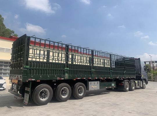 3/4 essieux 50 tonnes clôture semi-remorque pour les légumes et le bétail option personnalisable