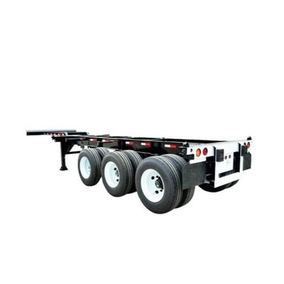 3 essieux FUWA Semi-remorque squelettique pour conteneur de charge utile maximale de 50 tonnes