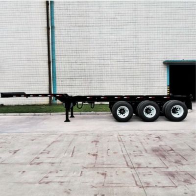 Q345B Faisceau principal 3 essieux 50 t Semi-remorque à squelette pour 40 45 48 53FT conteneur