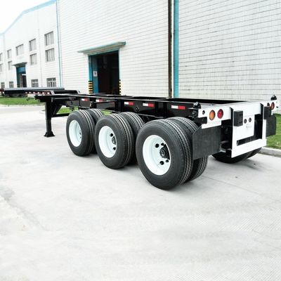Q345B Faisceau principal 3 essieux 50 t Semi-remorque à squelette pour 40 45 48 53FT conteneur