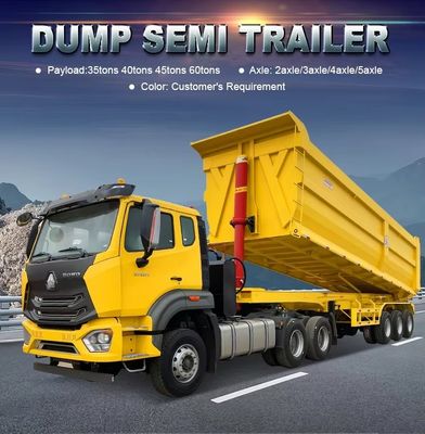 40 camions à remorque en forme de U hydraulique