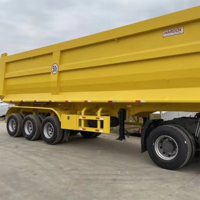 Semi-remorque à décharge arrière en forme de U de 3 essieux de 40 m3 pour matériaux de construction
