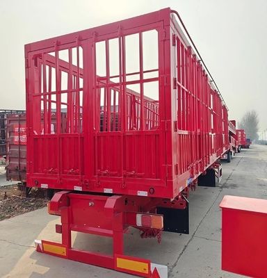 Semi-remorque en acier multi-axes personnalisée pour clôture de chargement de camions et charge utile maximale 40-80 tonnes