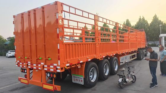 Semi-remorque en acier multi-axes personnalisée pour clôture de chargement de camions et charge utile maximale 40-80 tonnes