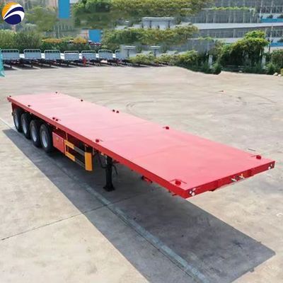 12400*2610*1550mm remorque à conteneurs pour semi-camions à plat avec options personnalisables