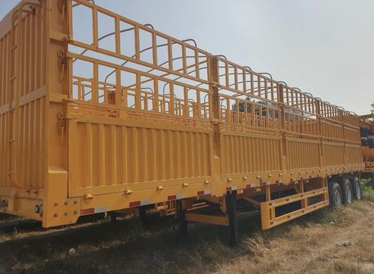 Semi-remorque en acier multi-axes personnalisée pour clôture de chargement de camions et charge utile maximale 40-80 tonnes