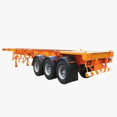 Voiture de transport maritime à conteneur à bord d'un terminal portuaire à plancher/squelette de 48 pieds avec faisceau Q345B