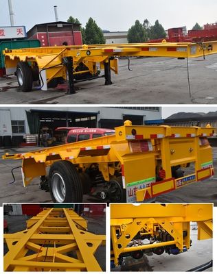 Voiture de transport maritime à conteneur à bord d'un terminal portuaire à plancher/squelette de 48 pieds avec faisceau Q345B