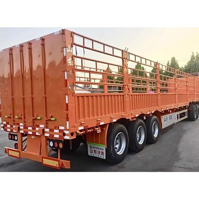 3 essieux 4 essieux camion à clôture multifonctionnel semi-remorque pour le transport de légumes et de cartons