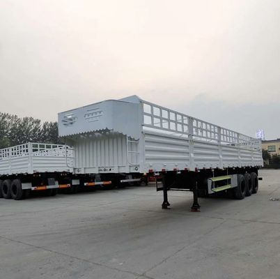 Réservoir à trois essieux pour le bétail, semi-remorque à 10 couches, mousse à feuilles