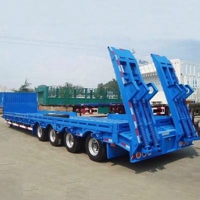 Semi-remorque à plusieurs essieux à lit bas 60 80 100 tonnes remorque pour camion à lit bas pour suspension
