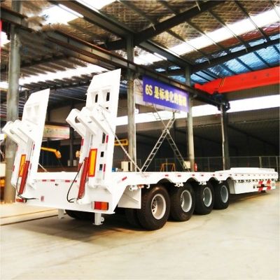 Semi-remorque à plusieurs essieux à lit bas 60 80 100 tonnes remorque pour camion à lit bas pour suspension
