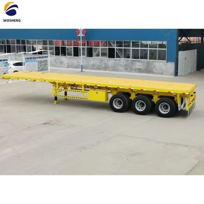 Pneus 12R22.5 40FT semi-remorque à plat pour le transport de matériaux de construction et de conteneurs