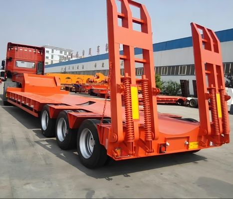 Personnalisable 3 4 5 essieux 50 80tons Direction Extensible Drop Lowbed Semi Truck Trailer