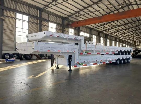 3 essieux 40-120 tonnes 20 pieds 40 pieds conteneur camion à plat semi-remorque avec 12 verrouillage de torsion