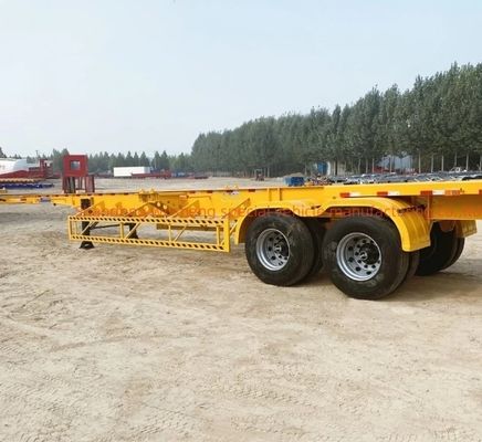 Semi-remorque de conteneur personnalisable de 40 pieds avec structure d'essieu et de squelette en acier de 13 tonnes