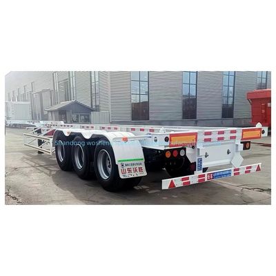 Q345B Semi-remorque squelettique à faisceau principal de 500 mm de hauteur et de 12400x2500x1550 mm de taille