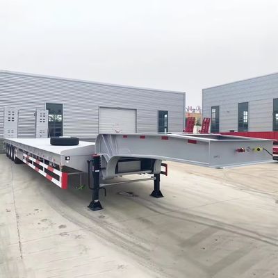 Semi-remorque à lit bas robuste et durable pour le transport de gros équipements de construction