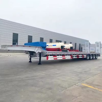 Semi-remorque à lit bas robuste et durable pour le transport de gros équipements de construction
