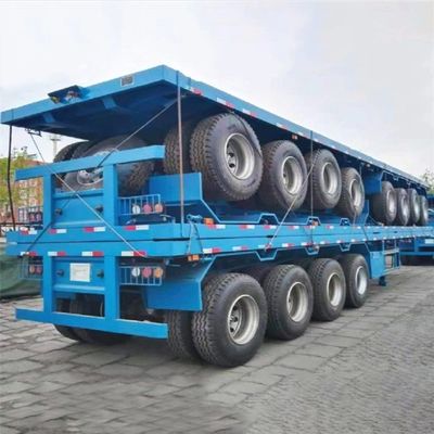 2/3/4 essieux Semi-remorque à plat de 30 à 100 tonnes pour conteneurs de transport et marchandises lourdes
