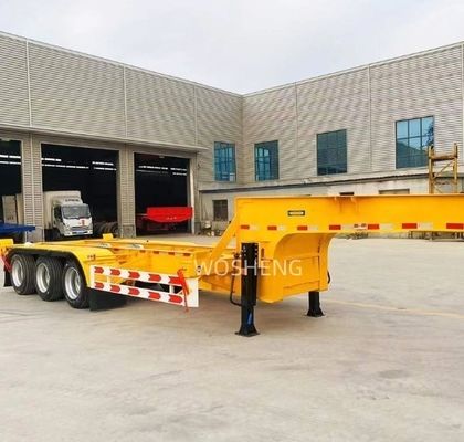Trains de débarquement lourds de 28 tonnes en acier Container transfrontalier de transport squelette Semi-remorque