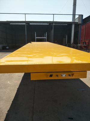 Semi-remorque à plat de 100 tonnes à charge utile maximale pour le transport de conteneurs et de marchandises en vrac