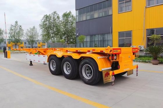 Première position 3 Container à axe Skeleton Trailer avec acier et 28 tonnes/pc train d'atterrissage