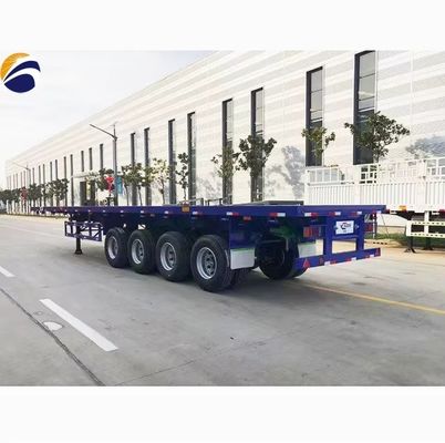 40ft remorque à lit plat 3Axles 4Axles lit plat conteneur camion semi-remorque par Wosheng