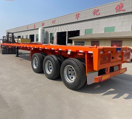 40ft remorque à lit plat 3Axles 4Axles lit plat conteneur camion semi-remorque par Wosheng