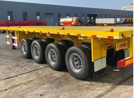 40ft remorque à lit plat 3Axles 4Axles lit plat conteneur camion semi-remorque par Wosheng