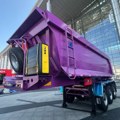 60-120T Semi-remorque à décharge arrière remorque à dérapage avec Q345B / T700 poutre principale en acier
