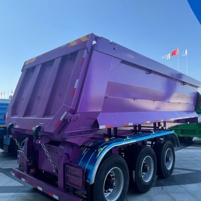 60-120T Semi-remorque à décharge arrière remorque à dérapage avec Q345B / T700 poutre principale en acier