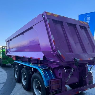 60-120T Semi-remorque à décharge arrière remorque à dérapage avec Q345B / T700 poutre principale en acier