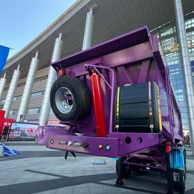 60-120T Semi-remorque à décharge arrière remorque à dérapage avec Q345B / T700 poutre principale en acier