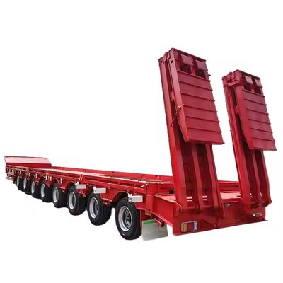Transports 20-100 tonnes semi-remorque à lit bas avec suspension pneumatique et matériau en acier