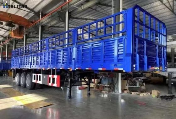 60 tonnes 80 tonnes remorque à clôture amovible pour le transport de marchandises en vrac personnalisable