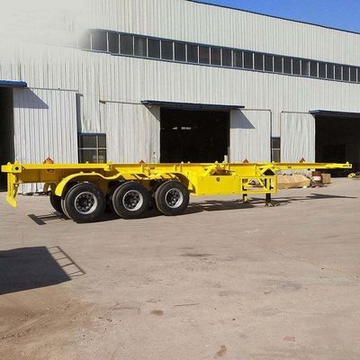 Charge utile maximale de 50 tonnes 3 essieux 20 pieds 40 pieds conteneur châssis squelette semi-remorque