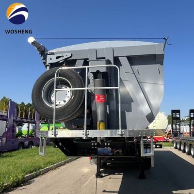 35 mètres cubes en forme de U, 60 tonnes, déchargement hydraulique à l'arrière