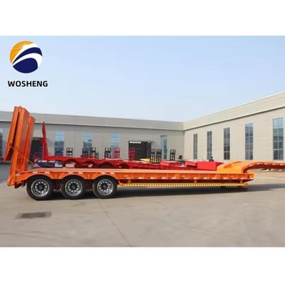 Semi-remorque à charge lourde extensible 40 pieds remorque à lit bas 3 essieux pour remorque de camion