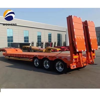 Semi-remorque à charge lourde extensible 40 pieds remorque à lit bas 3 essieux pour remorque de camion