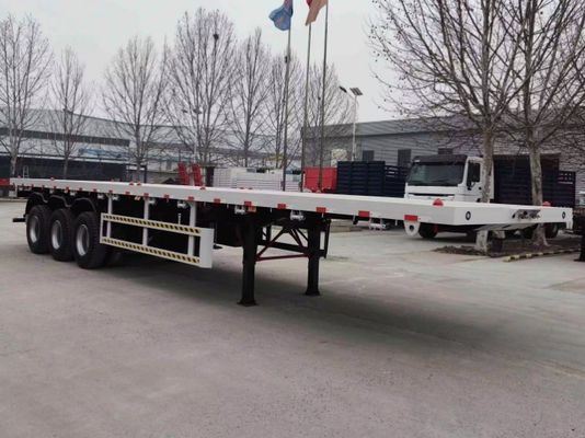 Tracteur d'atterrissage lourd de 28 t, semi-remorque à plat sur mesure pour la livraison de conteneurs sûrs