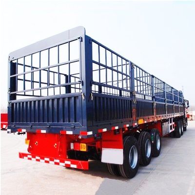 Semi-remorque à clôture latérale multifonctionnelle à 3 axes et 4 axes pour camions à structure en acier