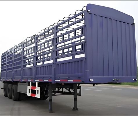 Semi-remorque à clôture latérale multifonctionnelle à 3 axes et 4 axes pour camions à structure en acier