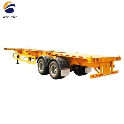 2 essieux 20 ft cadre squelettique conteneur de transport semi-remorque à la demande du client